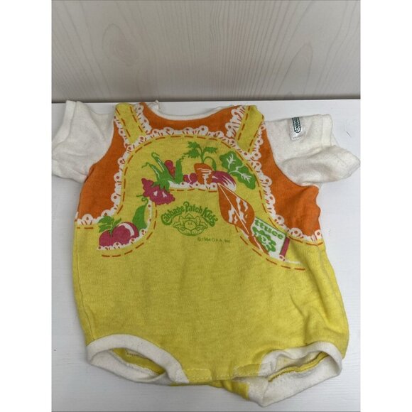 Vintage Cabbage Patch Kid Vegetable Garden Romper CPK  Made In Taiwan 1984 HTF - Picture 2 of 13